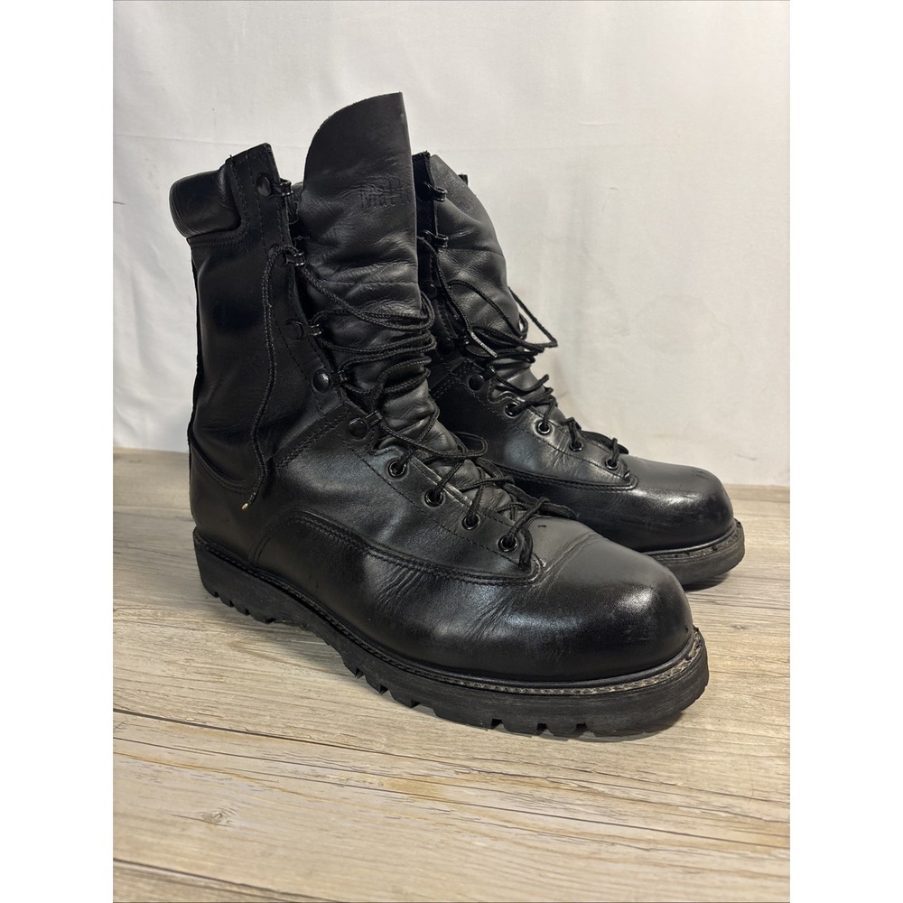Matterhorn 1697 Combat Boots Men Size 11 W Black Leather Vibram Insulated Shoes